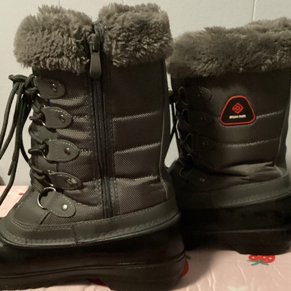 Women's Dream Paris Faux Fur-lined Waterproof Winter Snowboots Gray/Black SZ 7 - Picture 6 of 9